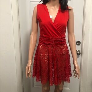 Red sexy see through Lingerie Dress